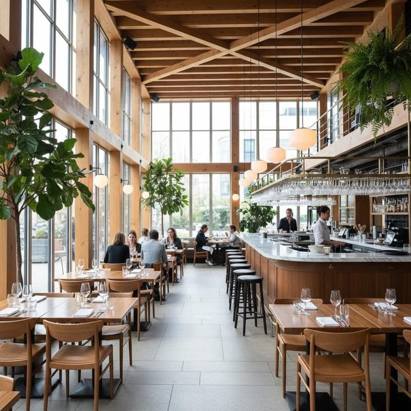 Plat de dîner gastronomique sur table dressée aux chandelles
